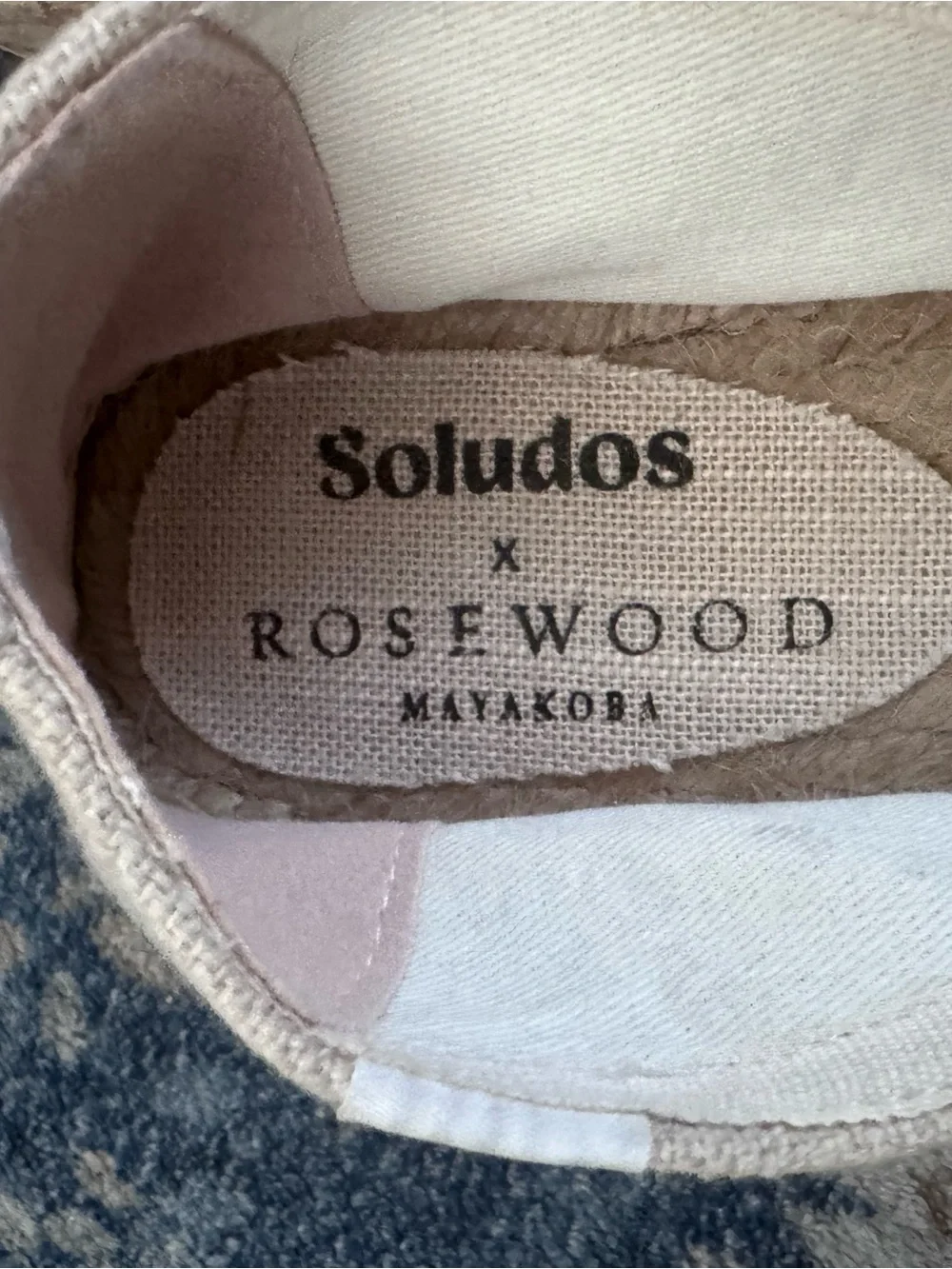 Soludos x Rosewood Mayakora Espadrilles with Blue Embroidery size 9